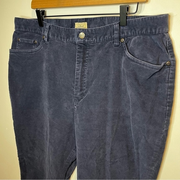 Women’s | L.L. Bean Blue Corduroy Bootcut Jeans | Size 20 Petite - Picture 1 of 9